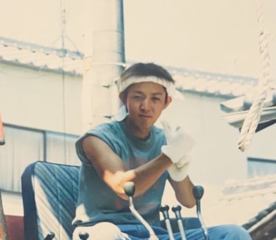 若き日の木村社長。19歳、ダンプ1台からの出発でした。